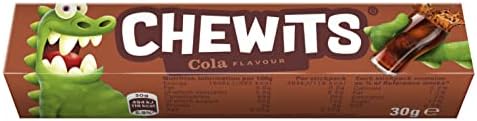 Chewits Cola Chewy Sweets, Multi Color, Mixed-Fruit, 30 g, Pack of 40