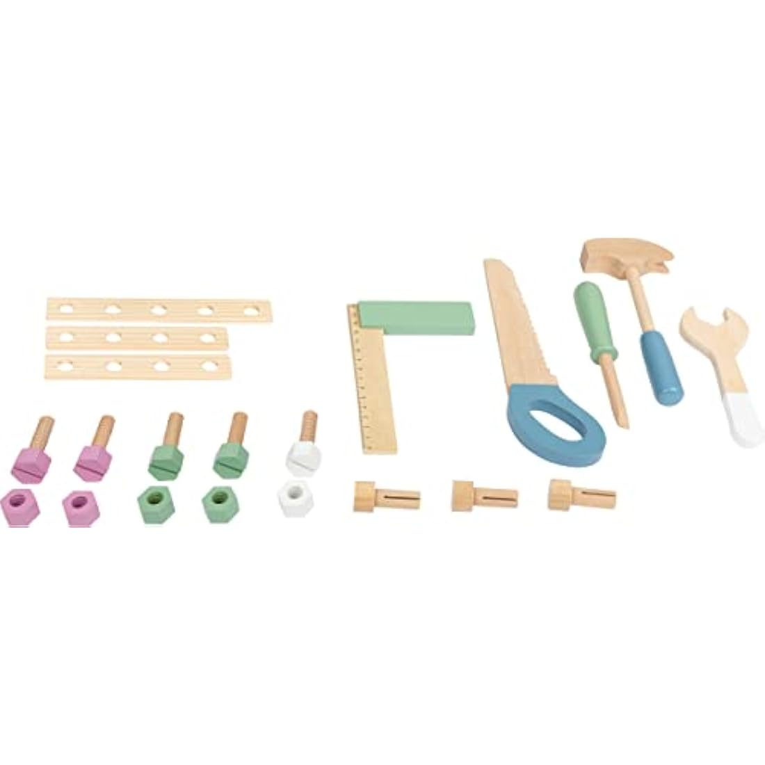 Small Foot 11376 Scanline Workbench Compact, Children's Workbench Made of FSC Wood, with Tools and Accessories