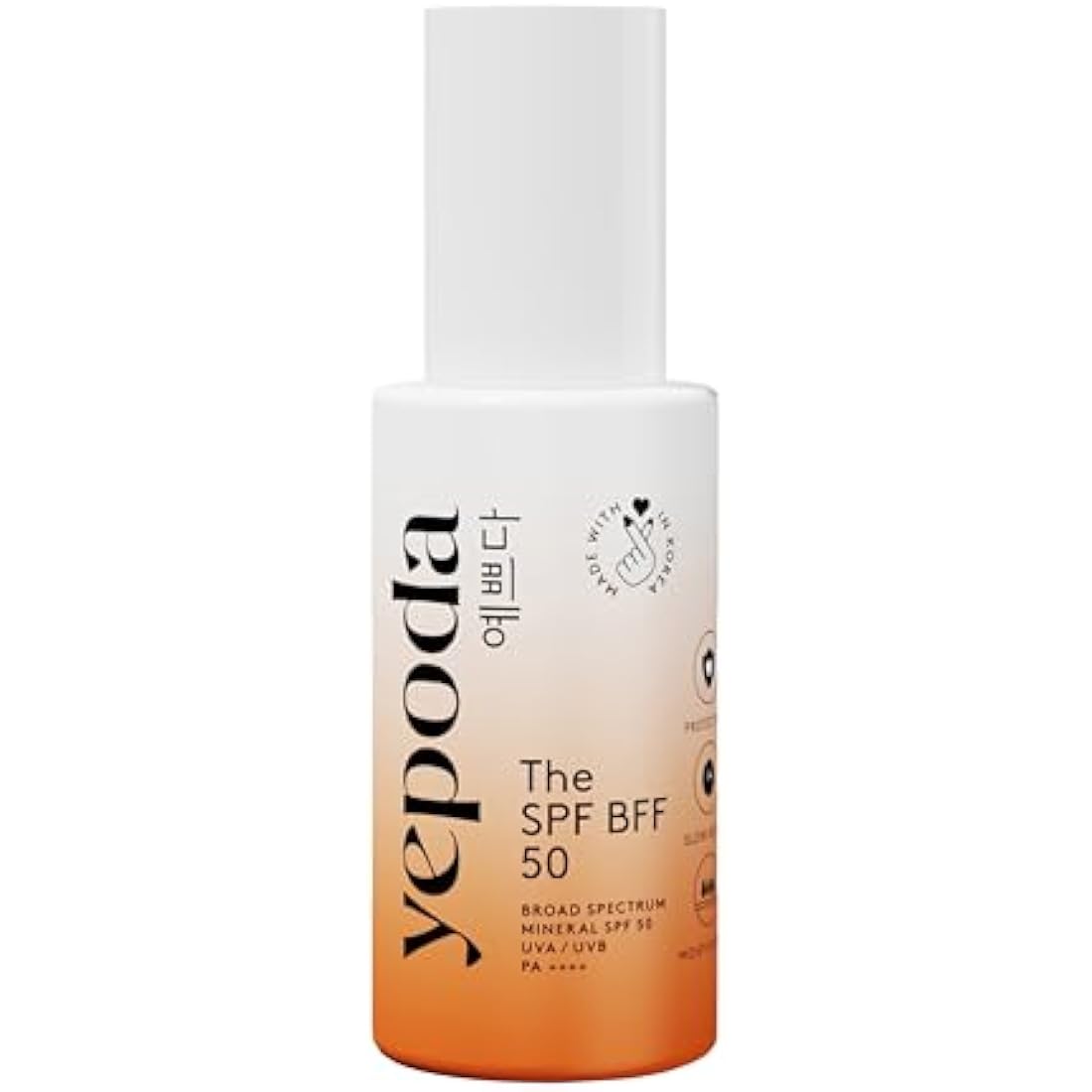 Yepoda Tinted Sunscreen - The SPF BFF, Day Cream with Sun Protection Factor (SPF 50), Mineral Zinc Sunscreen with Moisturizing Aloe Vera and Hyaluronic Acid (50 ml)