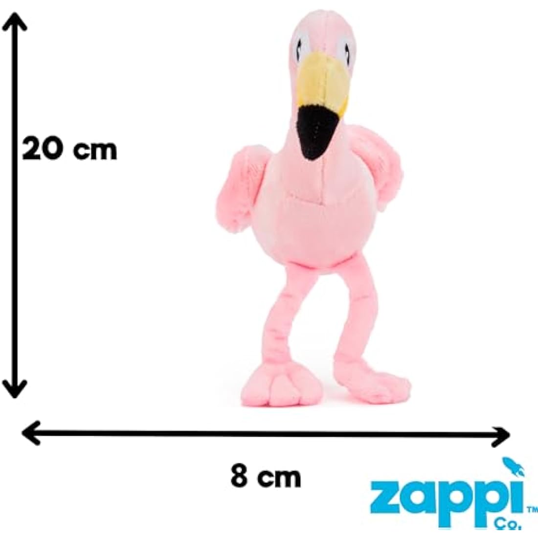 Zappi Co Children's Soft Cuddly Plush Toy Animal - Perfect Perfect Soft Snuggly Playtime Companions for Children (12-15cm /5-6") (Flamingo)