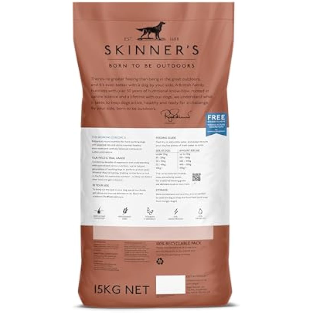 Skinner's Field & Trial Complete Dry Working 23 Adult Dog Food, 15 kg (Pack of 1)