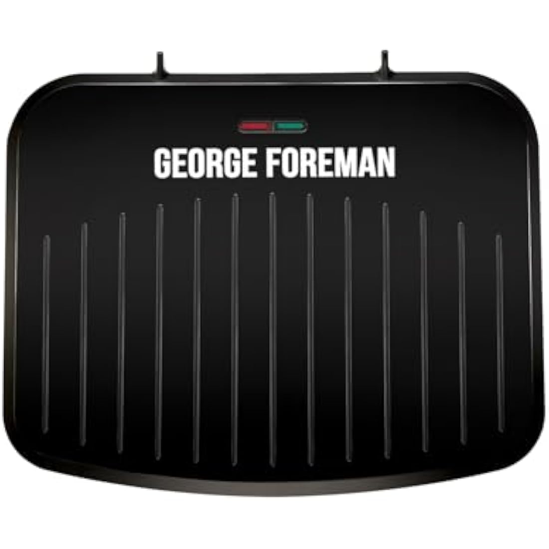George Foreman Medium Electric Fit Grill [Non stick, Healthy, Griddle, Toastie, Hot plate, Panini, BBQ, Energy saving, Vertical storage, Easy clean, Drip tray, Ready to cook light] Black, 1630W 25810