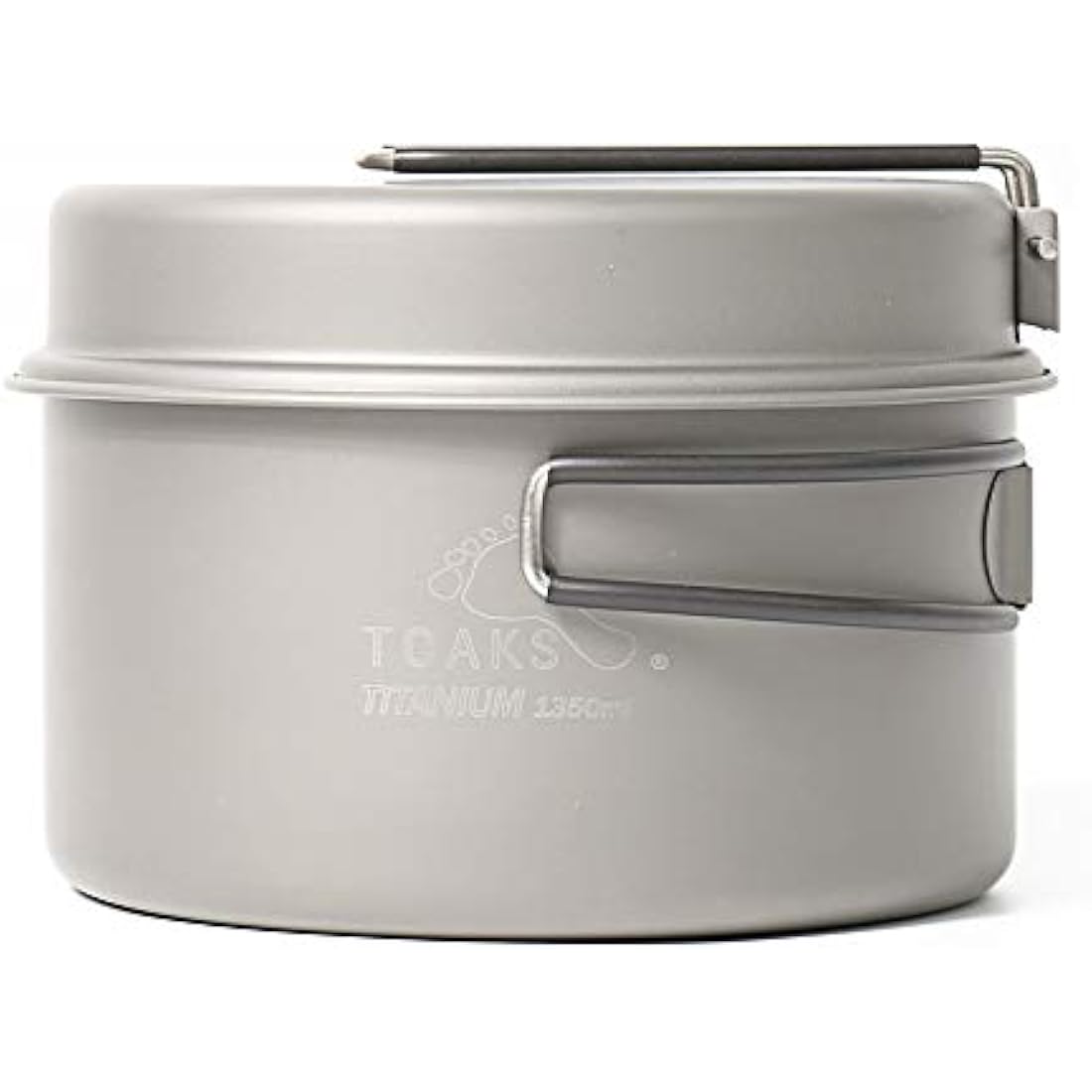 Toaks titanium outdoor camping pan, hiking cookware, backpacking cooking picnic bowl, pot pan set, 1350ml