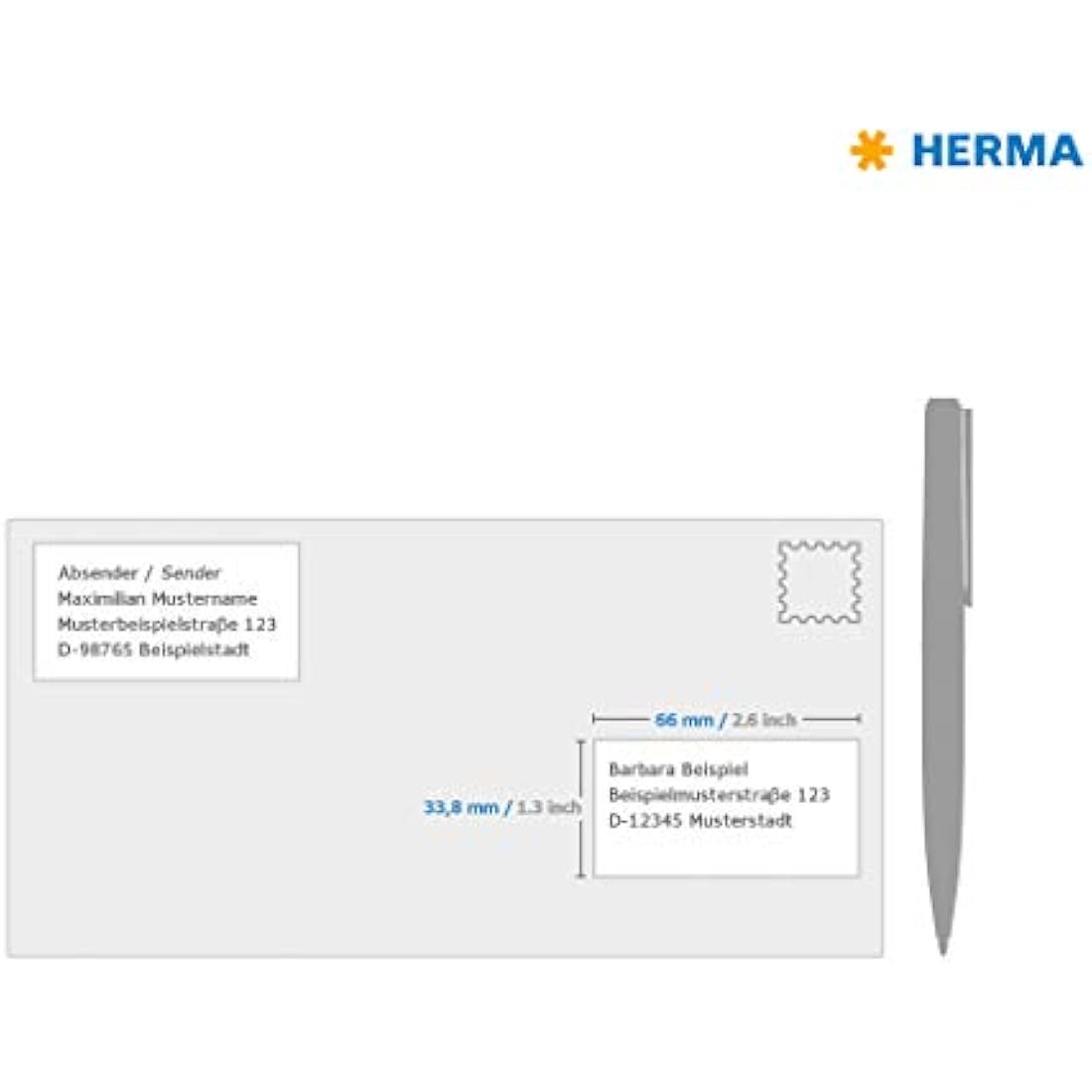 HERMA Self Adhesive Address Labels, 24 Labels per A4 Sheet, 200 Sheets, 66 x 33.8 mm, 4800 Labels, Blank Mailing Labels Stickers, Sticky Labels for Laser & Inkjet Printer, White