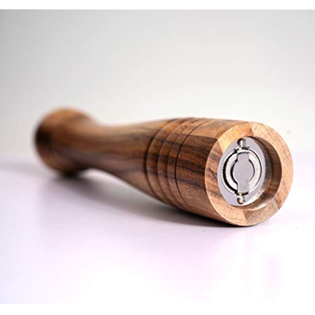 DeroTeno Pepper Mill, Pepper Grinder with Adjustable Stainless Steel Grinder, Acacia Wood, Height 30 cm