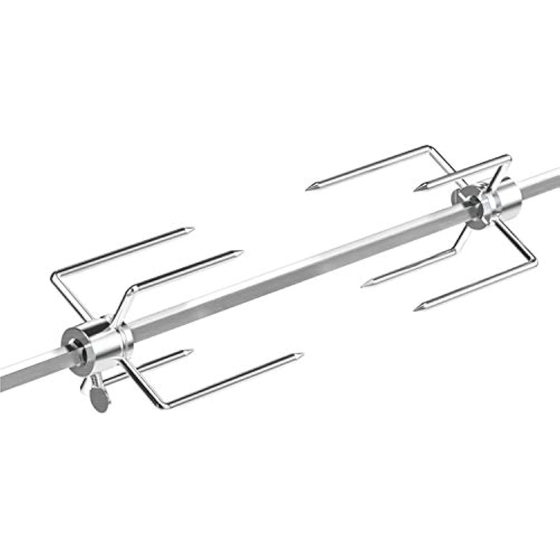 onlyfire 2 Pcs Metal Rotisserie Forks, Fits 8MM Square Spit Rods, Replacement for Rotisserie Kits, Steel Handle, Dishwasher Safe