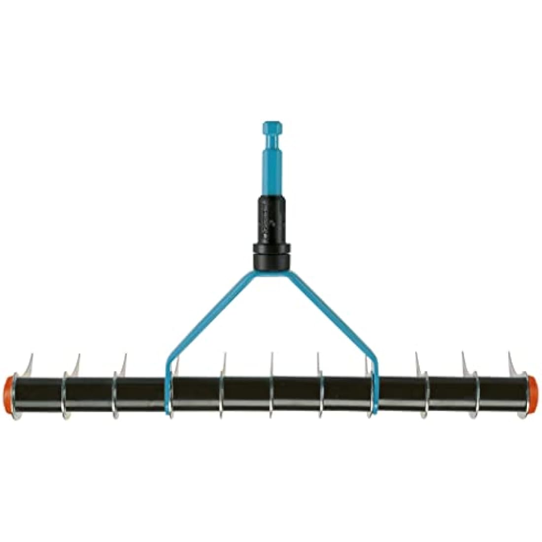 GARDENA 3391-20 Combisystem Aerator Rake: Manual lawn rake with 35 cm working width, garden accessory for removing moss and matted grass from the lawn, fits on all combisystem handles, 35 x 20 x 25 cm