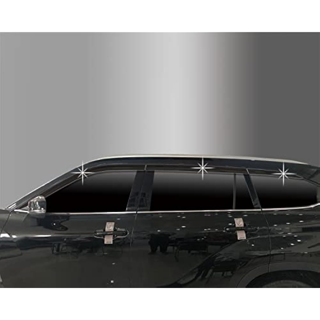 AUTO CLOVER Wind Deflectors Set for Toyota Highlander 2021+ (6 pieces)