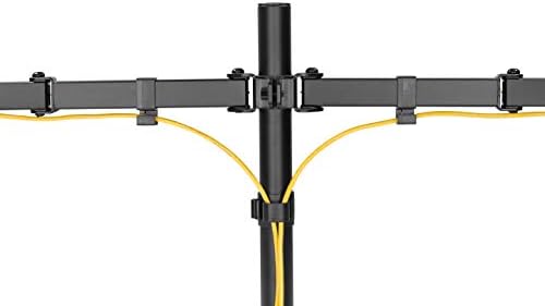 Amer Dual Monitor Stand for 17-32 inch VESA 75x75/100x100 Screens, Height Adjustable Monitor Arm with 2 Installation methods