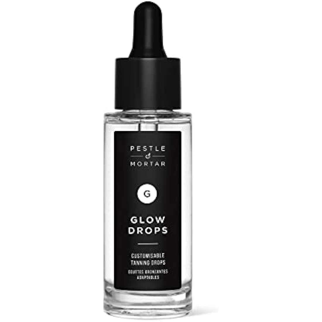 Pestle & Mortar Glow Drops Fake Tan- Self Tan Drops with Hyaluronic Acid, Customisable Face Tan, Non Comedogenic, Cruelty Free & Vegan 30ml