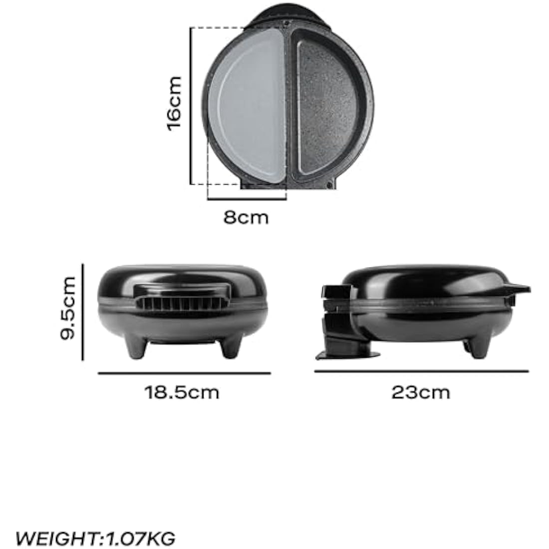 Daewoo Deep Fill Omelette Maker, Dual Non-Stick Plates, Electric 750W Omelette Cooker, Fast, Fluffy Homemade Omelettes – Compact & Easy Clean Breakfast Appliance
