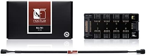 Noctua NA-FH1, 8 Channel Fan Hub for up to Eight 12V or 5V Based 4-pin PWM or 3-pin Fans (Black)
