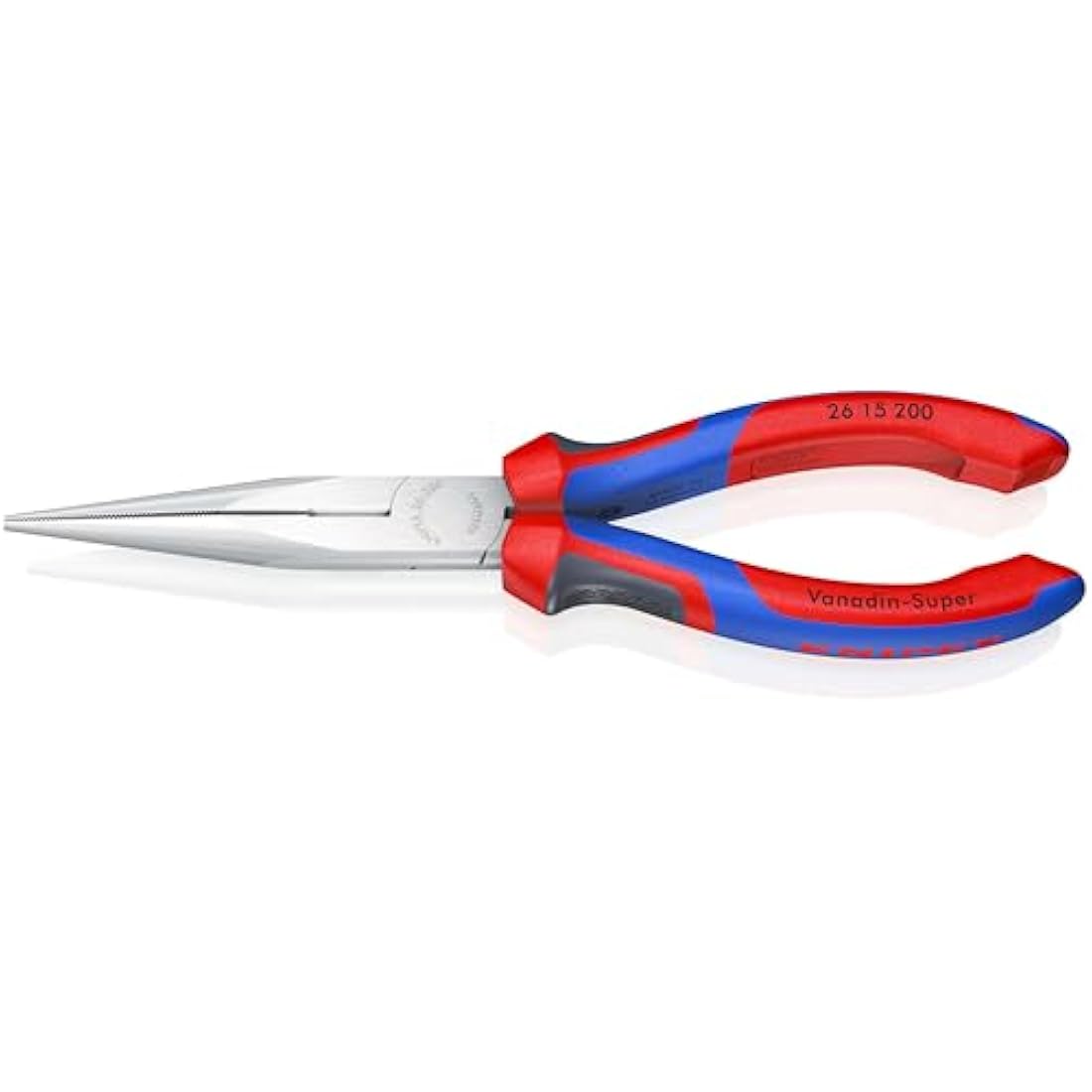 KNIPEX 26 15 200 Snipe Nose Side Cutting Pliers (Stork Beak Pliers) with comfort handles chrome-plated 200 mm