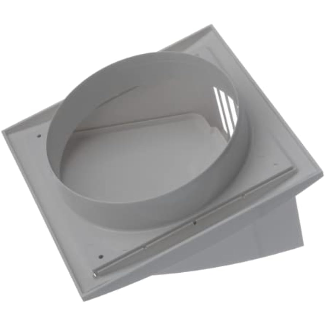 Ø 150mm / 6'' Cowled Duct Cover with Gravity Flap - Ventilation Grille with Rain and Wind Protection - External Air Vent Covers - ABS Plastic White