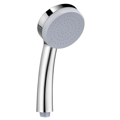 Croydex Presion Chrome Shower Head - Pressure Boost Shower Heads for Low Pressure Systems, Easy Clean Removable Faceplate, Up to 50% Water Saving -