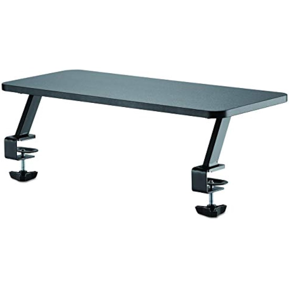Monitor Riser Stand - Clamp-on Monitor Shelf for Desk - Extra Wide 25.6" (65 cm) For up to 34" Monitors - Black (MNRISERCLMP)