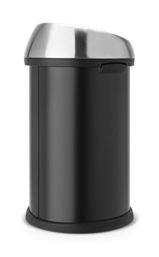 Brabantia 402548 Touch bin, Matt Black/Matt Steel, 60 L