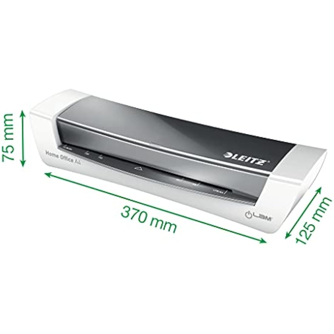 Leitz 73681089 iLam A4 Laminator, Ideal for Home Office - Metallic Dark Grey