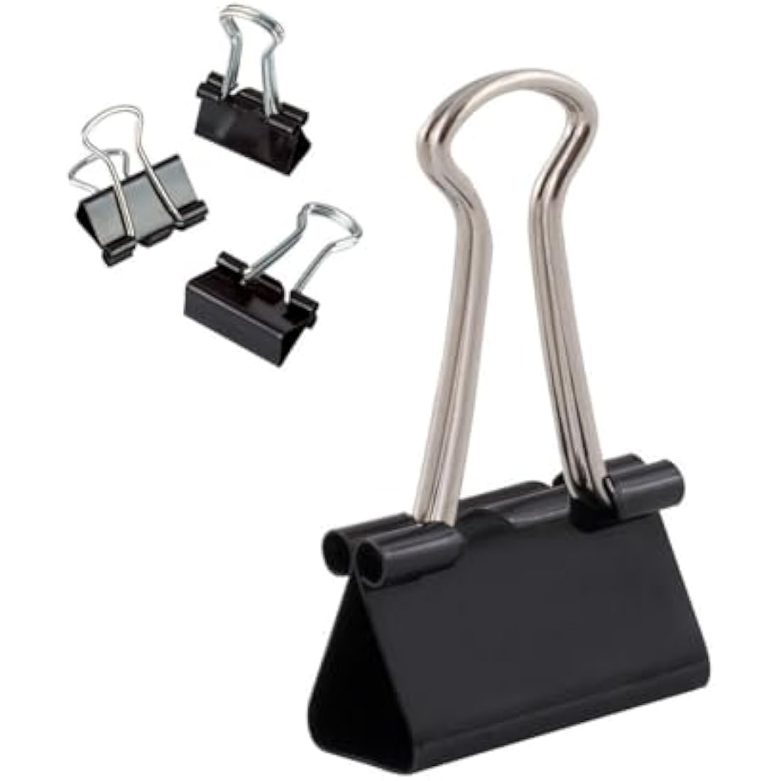 D.RECT Foldback Clips Multi-Purpose Paper Clips Binder Clip Office Clip 25 mm Pack of 12 x 12 Packaging