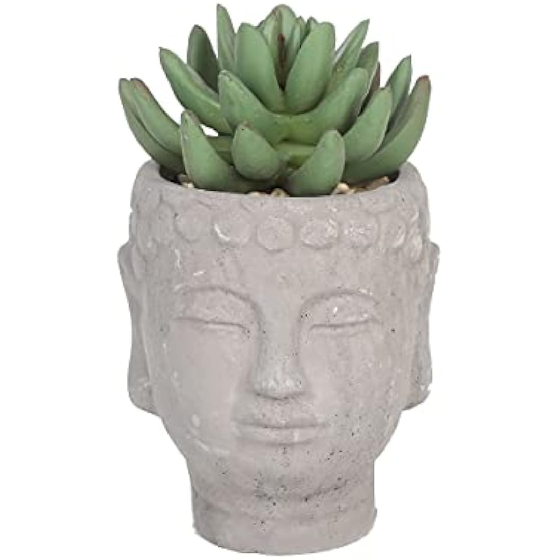 Sleepdown Halo Green Leaf Buddha Pot Artificial Faux Plant for Home Office Bathroom Decor Indoor Decoration Aesthetics, Small