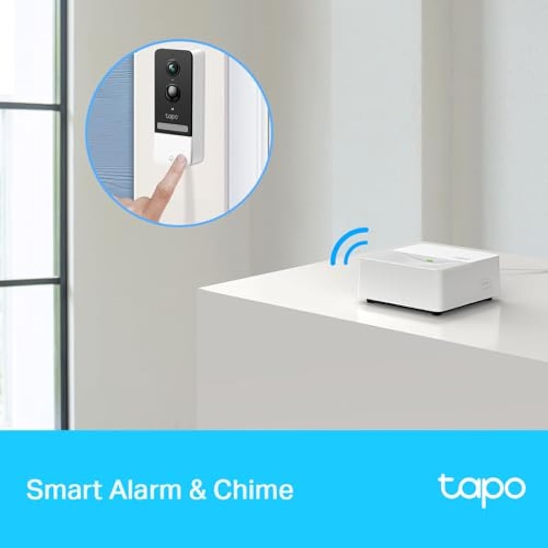 Tapo H200 Smart Hub with Alarm & Chime, Works with Tapo Switches, Buttons, Sensors, Cameras and Video Doorbells, Connect Up to 64+4 Devices, 19 Ringtones, Low-Power Wireless, Local microSD Storage