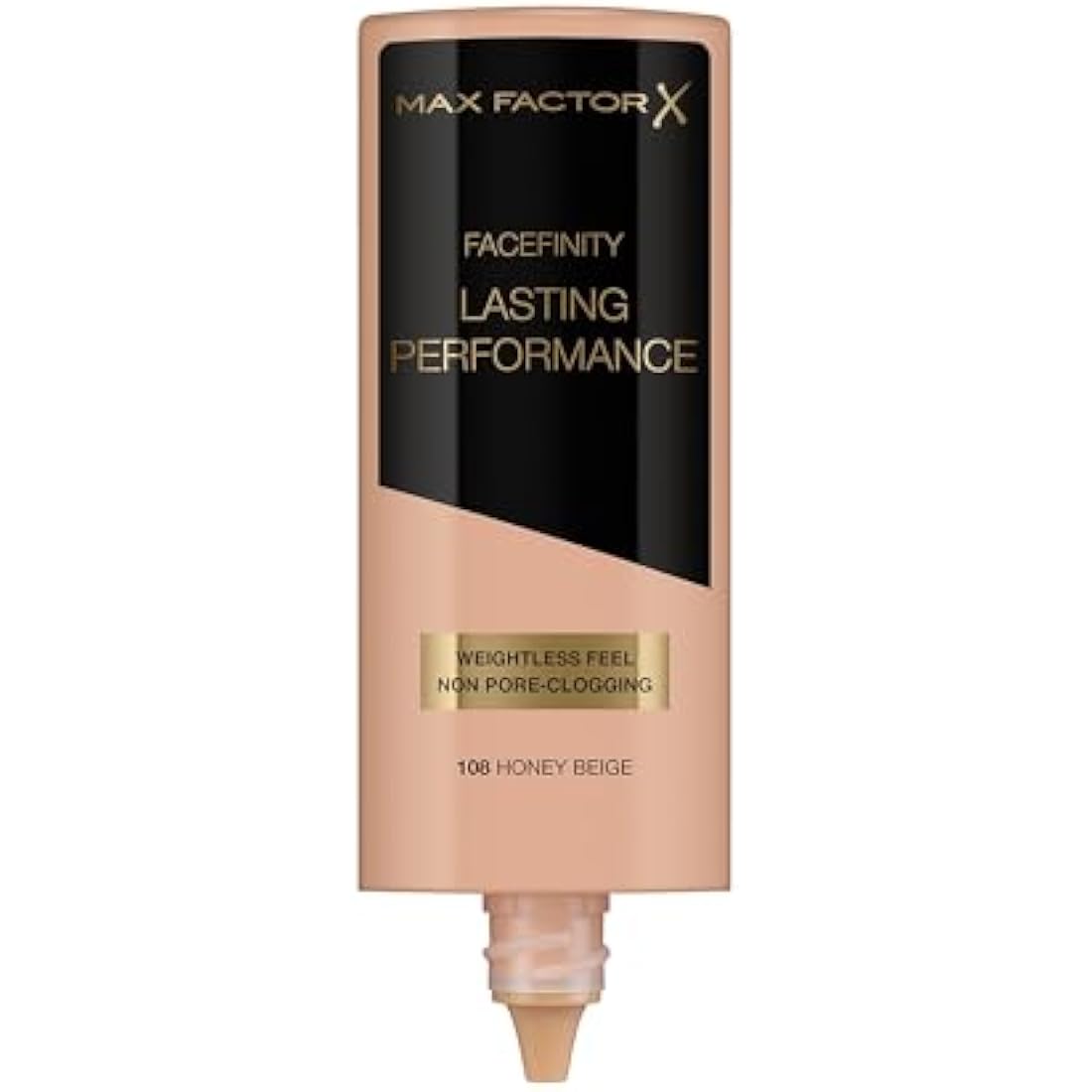 Max Factor Lasting Performance Liquid Foundation, 108 Honey Beige, Full Coverage, Flawless and Radiant Finish, Lightweight Formula, Smudge Resistant, Non Pore-Clogging, Fragrance Free, 35ml
