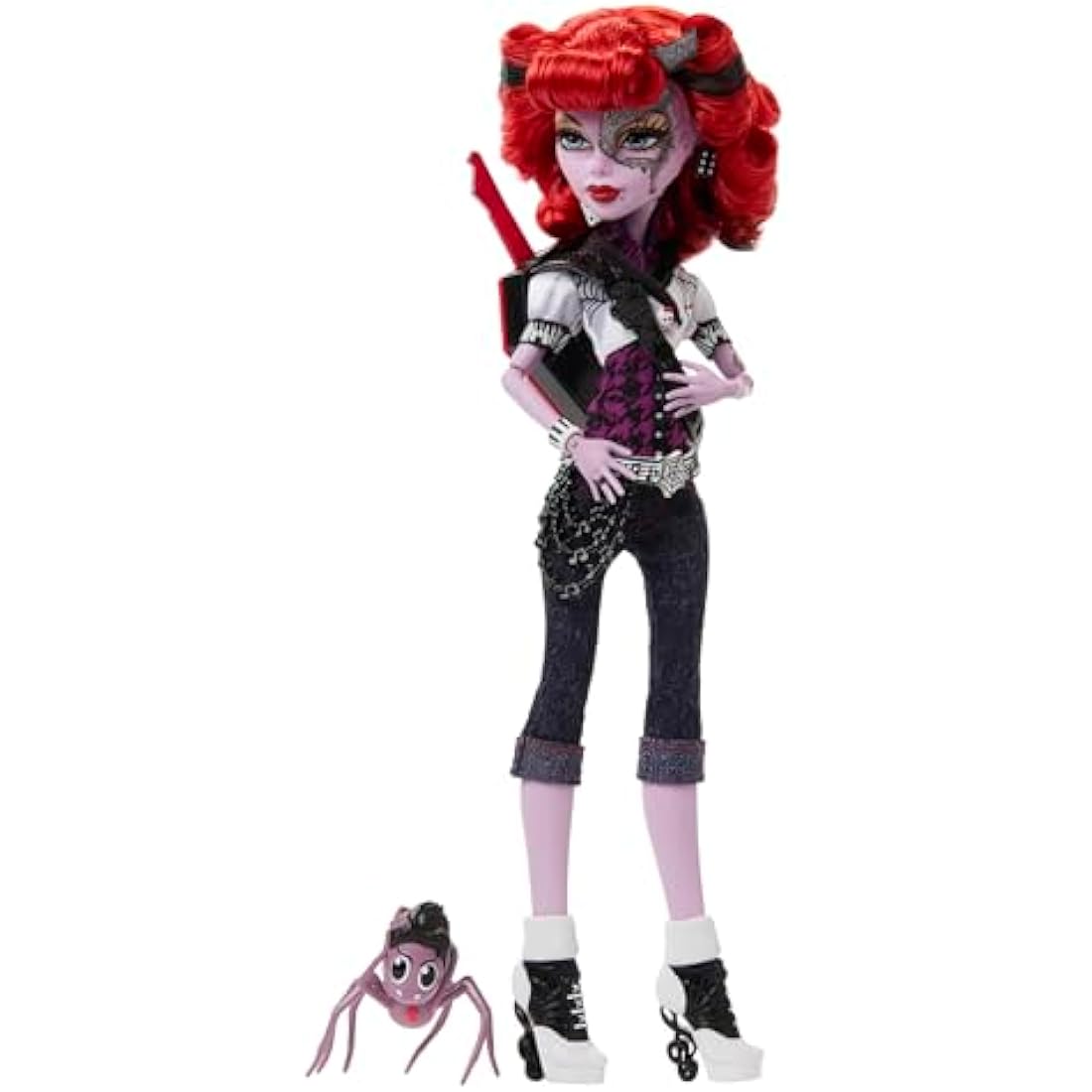 Monster High Boo-riginal Creeproduction Doll, Operetta Collectible Reproduction with Doll Stand, Diary, and Pet Spider Memphis “Daddy O” Longlegs, HYV90