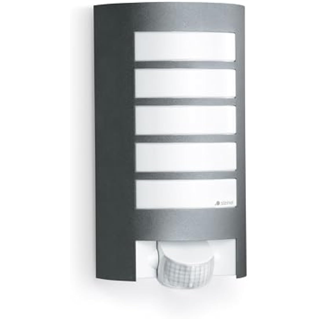 Steinel Outdoor Wall Light L 12 S anthracite, 180° motion detector, 10 m range, aluminium shade, E27 fitting, wall lamp
