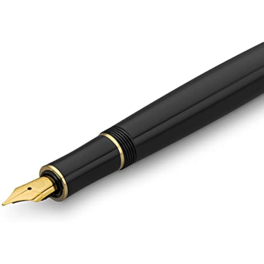 Kaweco DIA2 Fountain Pen Gold I Premium Acrylic Fountain Pen for Ink Cartridges I Fountain Pen with Chrome Details I Nostalgic Fountain Pen 16 cm I Nib: M (Medium)