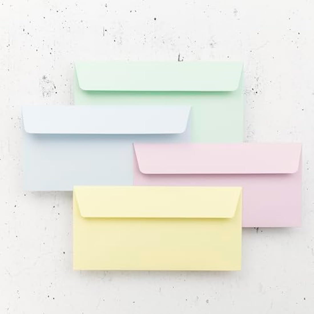 Clairefontaine - Ref 5455C - Pollen Adhesive Envelopes (Pack of 20) - DL Sized, 120gsm Paper, Printer-Compatible, Acid Free, Adhesive Strip for Easy Seal - Canary