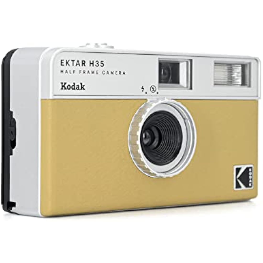 KODAK EKTAR H35 Half Frame Film Camera, 35mm, Reusable, Focus-Free, Lightweight, Easy-to-Use (Sand) (Film & AAA Battery are not Included)