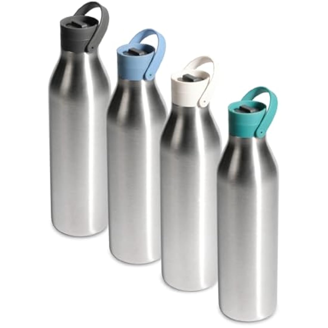 Circular & Co 1L/1000ml Recycled Stainless Steel Reusable Drinks Water Bottle – Insulated, Double Walled, Ecofriendly – Leakproof Lockable Lid – Dishwasher Safe, BPA & Melamine Free (Aquamarine Green)
