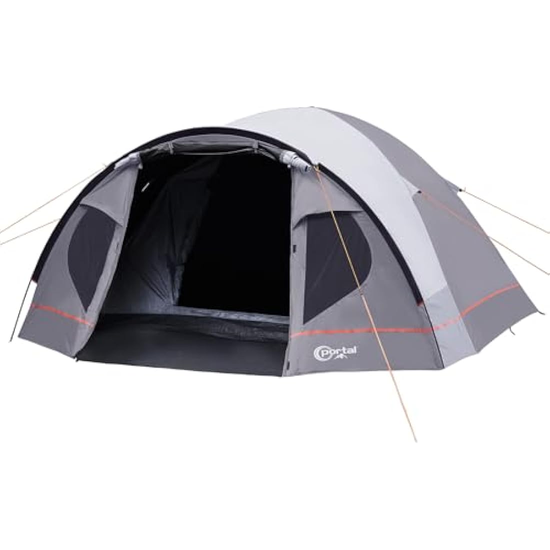 Portal 3-4 Man Tent with Porch, Camping Tent for 3 to 4 Persons with Sewn-in Groundsheet, 4000mm Waterproof Family Tent with Bedroom, Lightweight Dome Tent for Outdoor Garden Backpacking Hiking