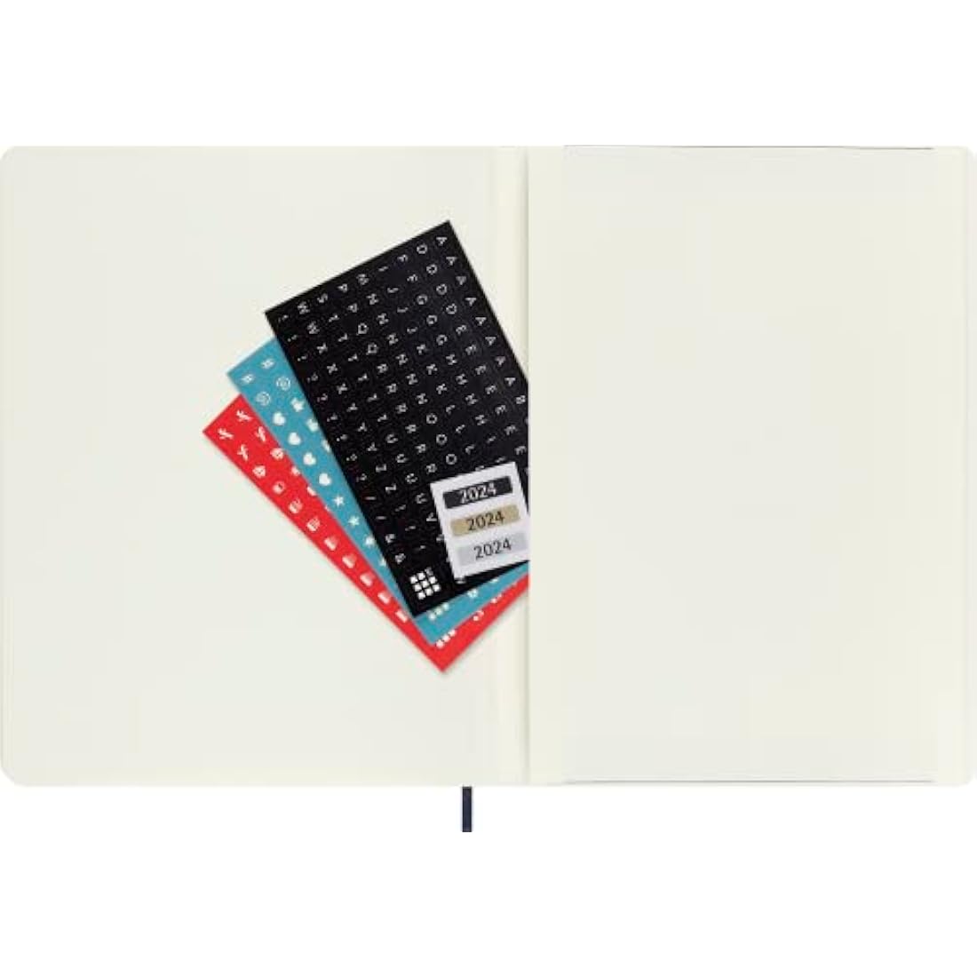 Moleskine Weekly Agenda with Space for Notes 12 Months 2024, Agenda 2024, Size XL 19x25, Soft Cover and Elastic Closure, Colour Sapphire Blue
