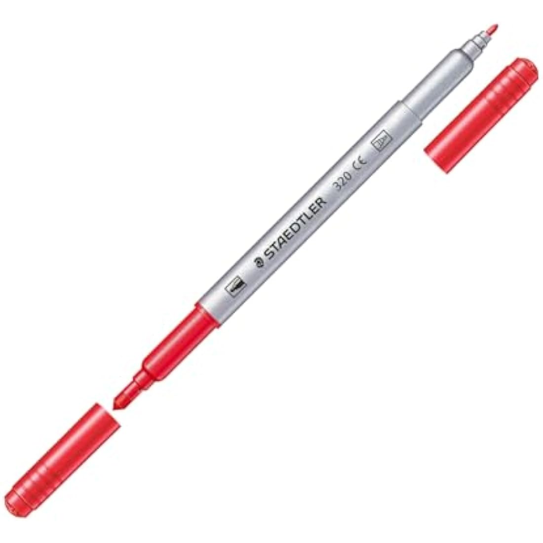 STAEDTLER 3200 TB120 Design Journey Double-Ended Fibre-Tip Pens with Thin & Wide Nibs - Assorted Colours (Pack of 120)