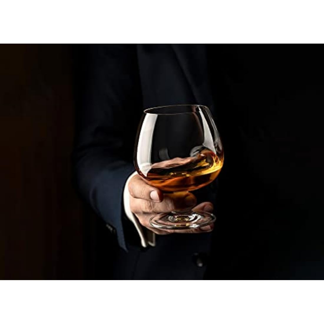 GLASSIQUE CADEAU Large 620 ml Crystal Brandy and Cognac Snifter Glasses | Set of 2 | Short Stem Giant Sniffer Bowls | Drinking and Tasting Glassware for Armagnac