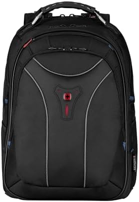 WENGER Carbon Rucksack, Notebook bis 17 Zoll, Organizer, Damen Herren, Büro Business Uni, Schwarz