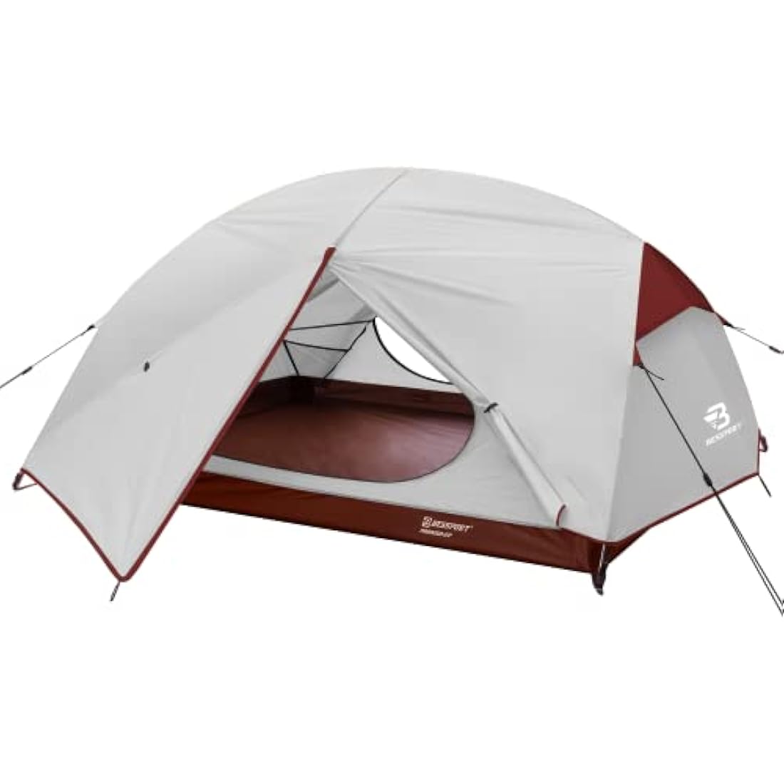 Bessport Tent 2/3 Person Camping Tent 2 Doors Ultralight Waterproof Lightweight and Easy to Build Ventilated 4 Seasons Dome Tent Suitable for Outdoor Hiking and Mountaineering