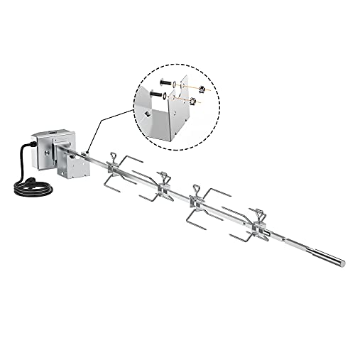 onlyfire BRK-6035 Stainless Steel Grill Rotisserie Kit Fits for Weber Genesis II 400 &600 Series and Genesis II LX 4 & 6 Burner Grills