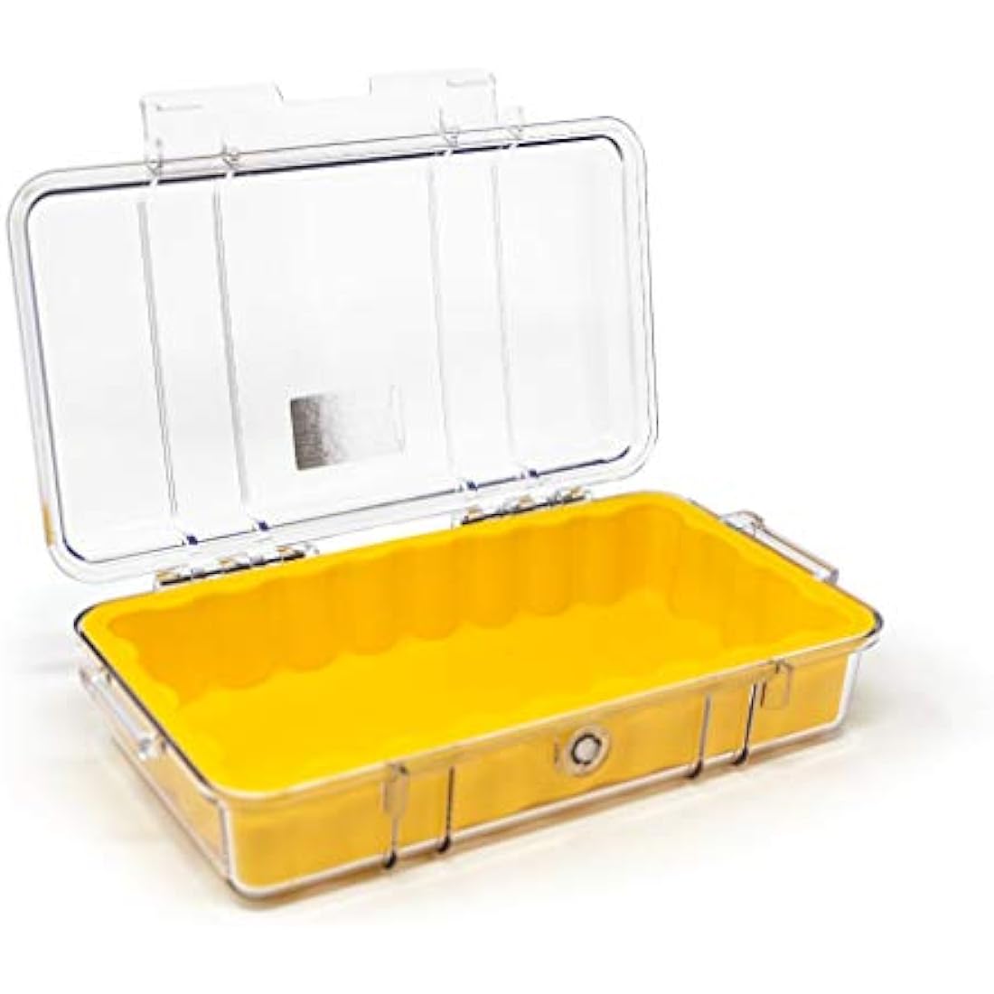 PELI 1060 Micro Case, Sensitive Devices Protection, IP67 Watertight, 3L Capacity, Made in US, Clear/Yellow Liner