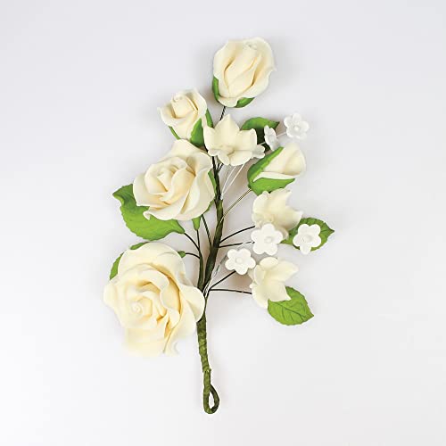 Culpitt Gumpaste Flower, Floral Cake Decoration, Cake Topper For Wedding, Anniversary, Celebration