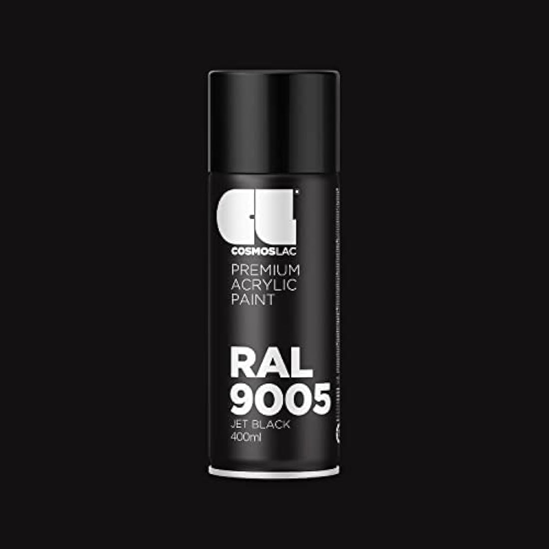 Cosmos LAC Acrylic Paint Spray Can in Many RAL Colours, 400 ml Spray Can Perfect for DIY, Upcycling and Other Painting Work RAL 9005 SEMIGLOSS BLACK N323