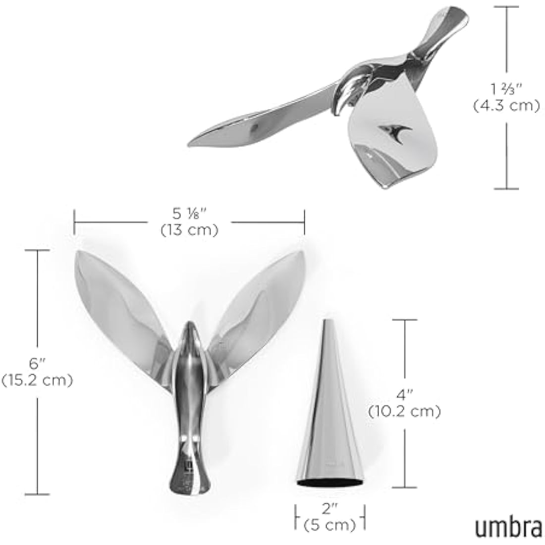 Umbra Tipsy Bottle Opener, Bottle Opener for Opening Bottle Caps, Sculptural Bar Accessory, 1013387-158