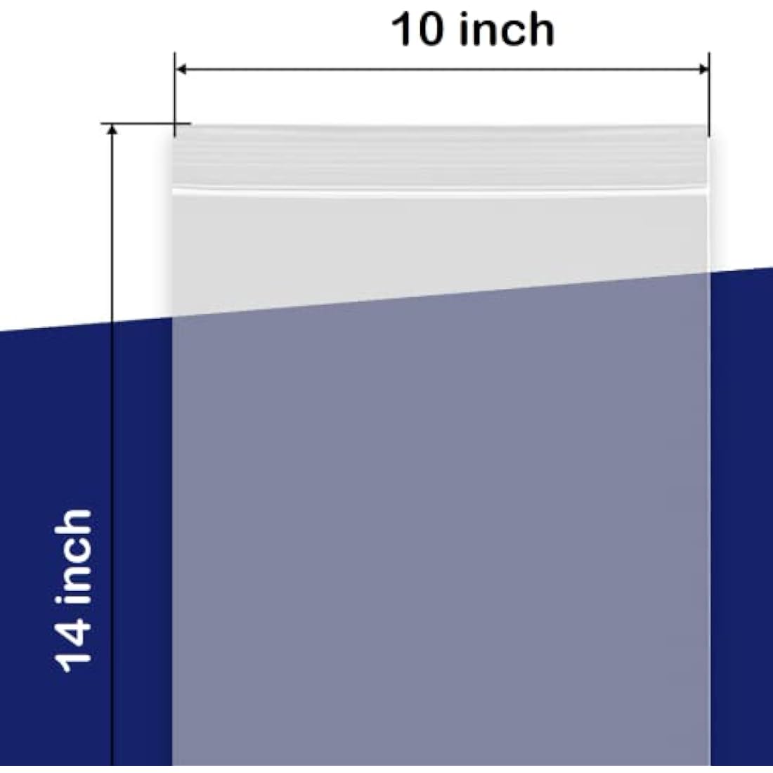 100 Grip Seal Bags 10" x 14" | Reusable Strong Zip Lock | Clear Resealable Plastic Bags | Polythene Packaging for Food Storage, Jewellery - by Sabco (10" x 14")