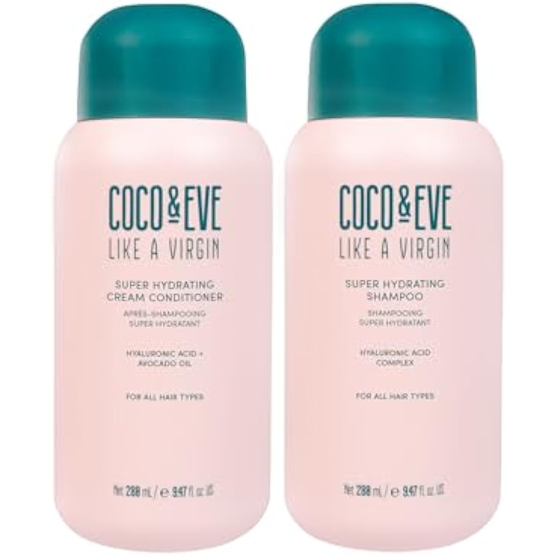 Coco & Eve Like A Virgin Shampoo & Conditioner Bundle Kit - Natural, Sulfate free Hair Care with Argan Oil, Coconut and Avocado Oil | For Dry Damaged, Color Treated Hair | Anti Frizz