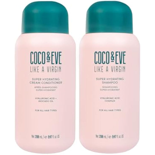 Coco & Eve Like A Virgin Shampoo & Conditioner Bundle Kit - Natural, Sulfate free Hair Care with Argan Oil, Coconut and Avocado Oil | For Dry Damaged, Color Treated Hair | Anti Frizz