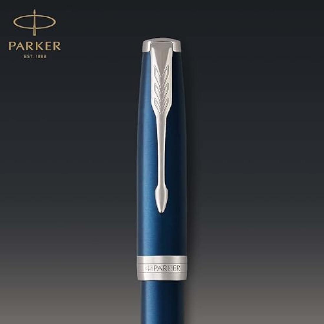 Parker Sonnet Rollerball Pen | Blue Lacquer with Palladium Trim | Fine Point Black Ink | Gift Box