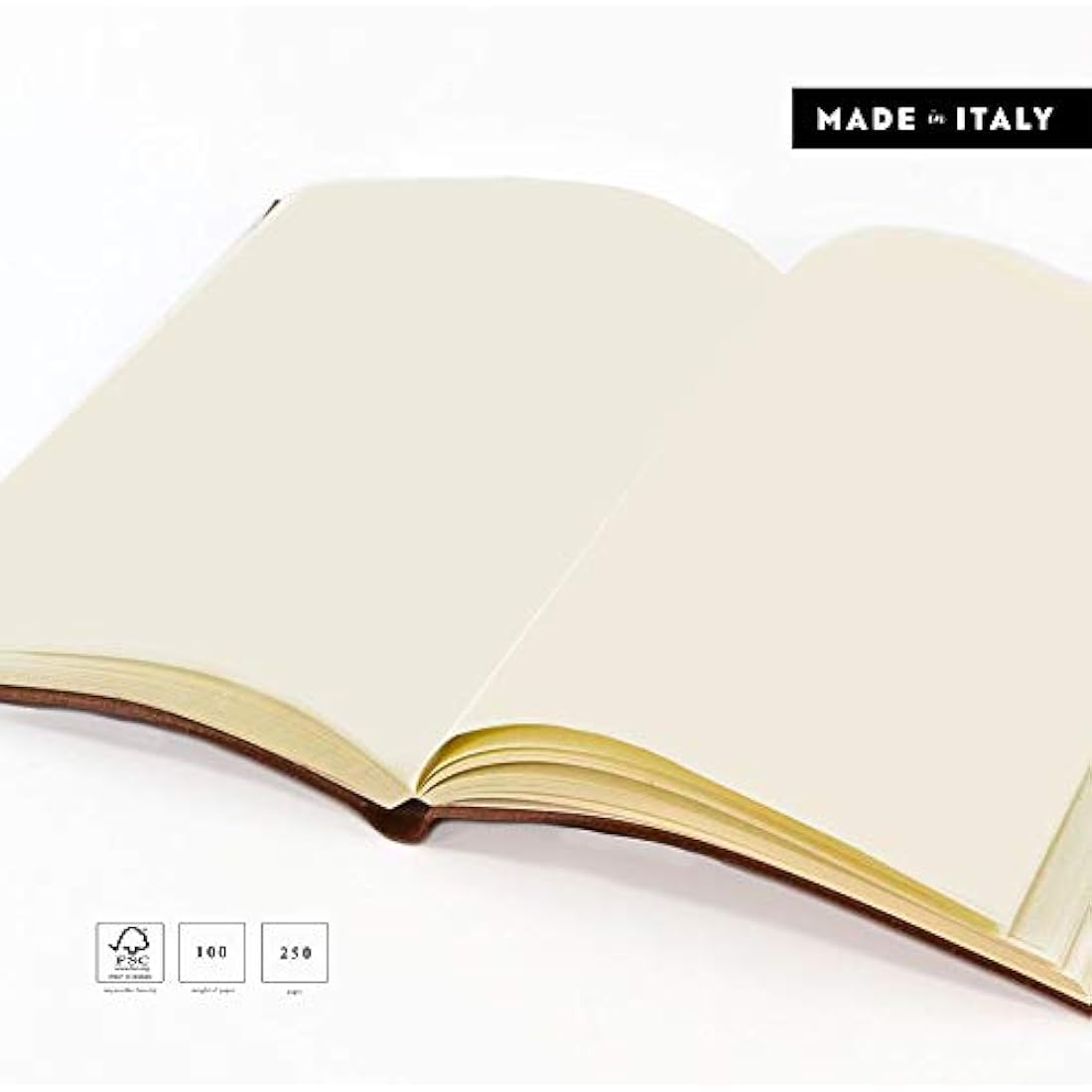 Tivoli Liscio A4 Large Recycled Leather Journal, A4 (21x30 cm) Brown