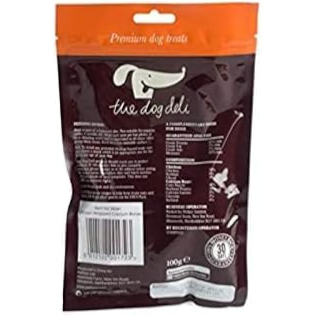 Petface The Dog Deli Premium Dog Treats - Chicken Wrapped Calcium Bones, 100g (Pack of 1)
