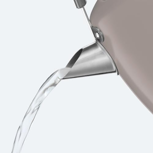 Russell Hobbs Electric Kettle (For Hot Water, Tea or Coffee, 1.5L, Fast Boil, Stainless steel with grey accents, Pull off lid, Perfect pour spout,